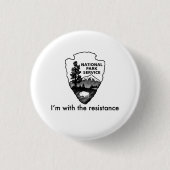 Nationale parkdienst leidt het verzet ronde button 3,2 cm (Voorkant)