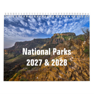 Nationale parken 2027 & 2028 muurkalender kalender