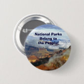 Nationale parken behoren tot de Button van het vol (Voorkant /achterkant)