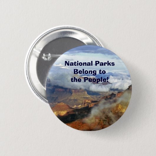 Nationale parken behoren tot de Button van het vol (Voorkant /achterkant)