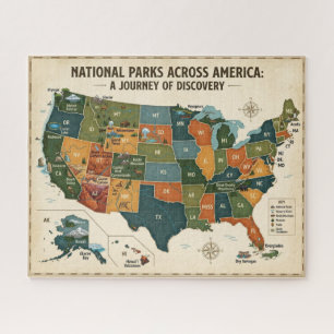 Nationale parken in Amerika Legpuzzel