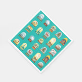 Nationale parken in Blauwgroen Napkins Servet (Hoek)