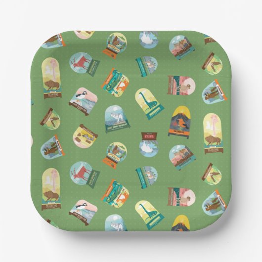 Nationale parken in het groenboek Borden Papieren Bordje (Voorkant)