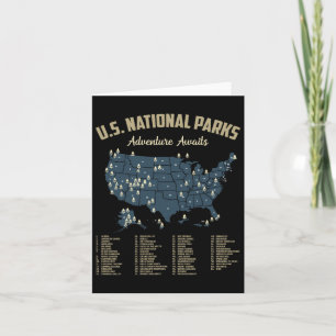 Nationale Parken Kaart US Camping Wandelen Outdoor