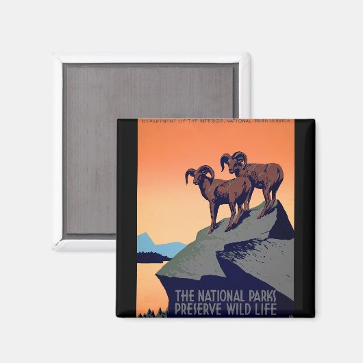 Nationale parken magneet (Voorkant / Achterkant)