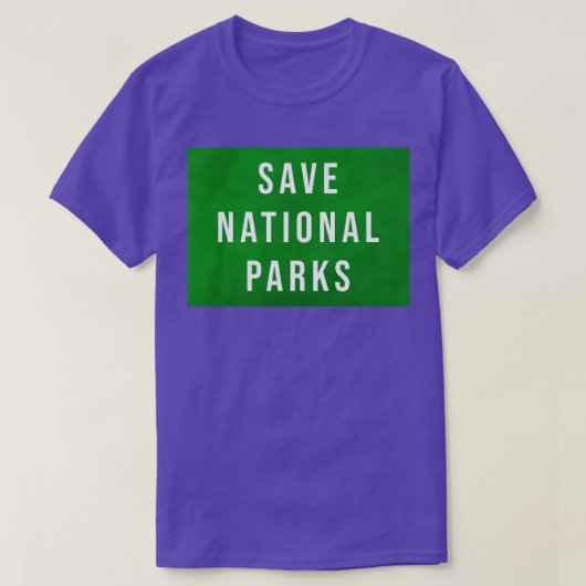 Nationale parken opslaan t-shirt (Design voorkant)