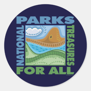 Nationale parken ronde sticker