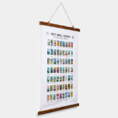 nationale parken van de lijst van de Verenigde St Hangend Wandkleed (Gebogen)