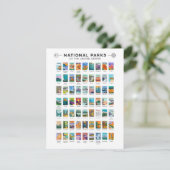  nationale parken van de lijst van de Verenigde St Kaart (Staand voorkant)