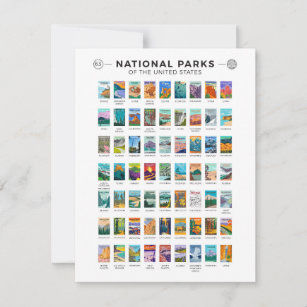  nationale parken van de lijst van de Verenigde St Kaart