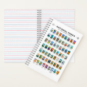  nationale parken van de lijst van de Verenigde St Notitieboek (Binnen)