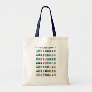 nationale parken van de lijst van de Verenigde St Tote Bag