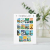 Nationale parken van de lijst van het Verenigd Kon Briefkaart (Staand voorkant)