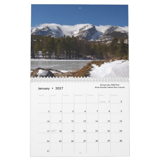 Nationale parken van de Verenigde Staten Kalender (Jan 2027)