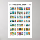 Nationale parken van de Verenigde Staten Lijst Vin Poster (Voorkant)
