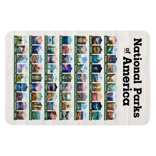 Nationale parken van de Verenigde Staten van Ameri Magneet (Horizontaal)