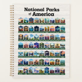 Nationale parken van de Verenigde Staten van Ameri Planner