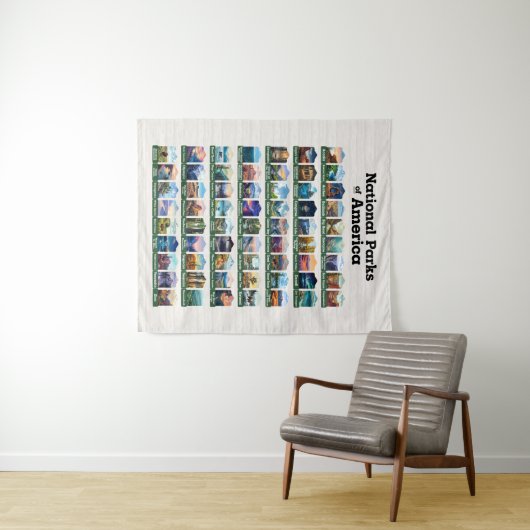 Nationale parken van de Verenigde Staten van Ameri Wandkleed (In Situ (horizontaal))