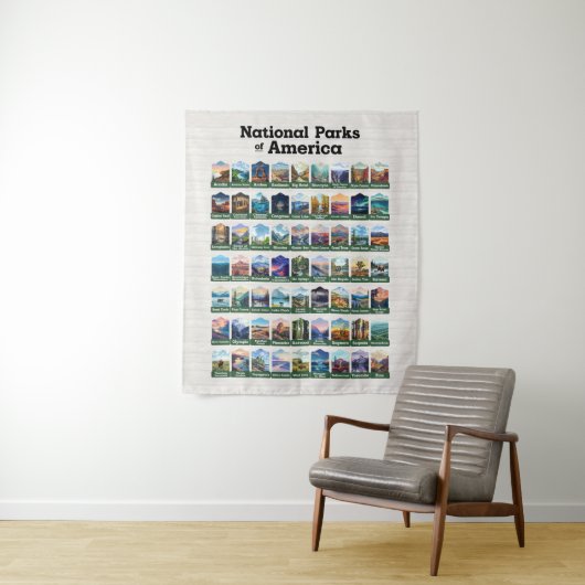 Nationale parken van de Verenigde Staten van Ameri Wandkleed (In situ)