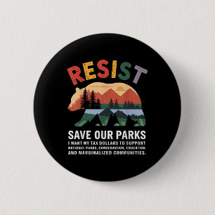 Nationale parken verzetten zich tegen Save Our Par Ronde Button 5,7 Cm