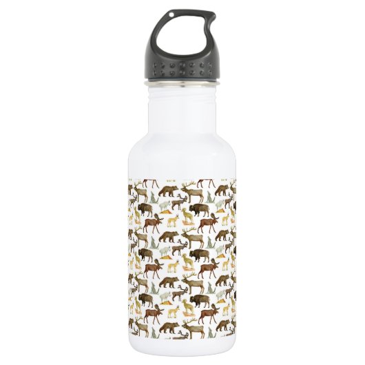Nationale Parken Wilde Dieren Waterfles (Voorkant)