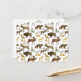 Nationale parken wildlife ansichtkaart briefkaart