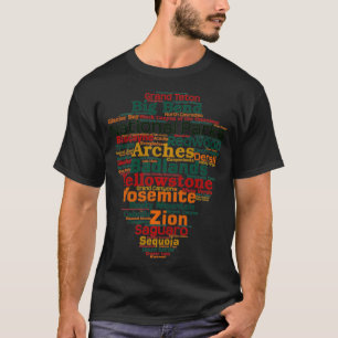Nationale Parken Woordenlijst Wolken Kamperen Wand T-shirt