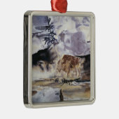 Nationale parken: Yellowstone Buffalo Metalen Ornament (Rechts)