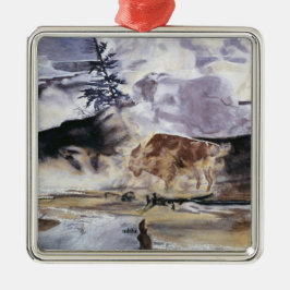 Nationale parken: Yellowstone Buffalo Metalen Ornament