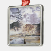 Nationale parken: Yellowstone Buffalo Metalen Ornament (Links)