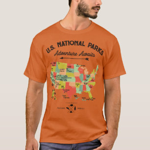Nationale parkkaart  Alle 59 nationale parken Gi T-shirt