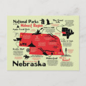 Nationale parkkaart Nebraska Briefkaart (Voorkant)