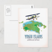 Nationale parkkaart van de Maagdeneilanden Briefkaart (Voorkant / Achterkant)