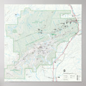 Nationale parkkaart van Denali Poster (Voorkant)