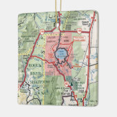 Nationale parkkaart voor het meer van Crater Keramisch Ornament (Links)