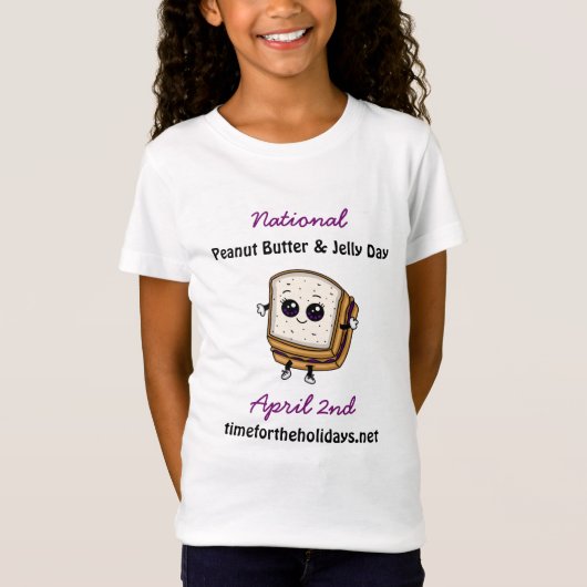 Nationale Peanut Butter en Jelly Day 2 april T-shirt (Voorkant)