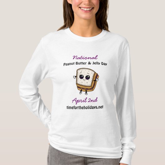 Nationale Peanut Butter en Jelly Day 2 april T-shirt (Voorkant)