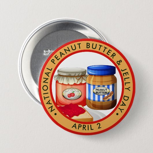 Nationale Peanut Butter & Jelly Day Ronde Button 7,6 Cm (Voorkant /achterkant)