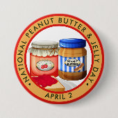 Nationale Peanut Butter & Jelly Day Ronde Button 7,6 Cm (Voorkant)