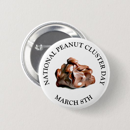 NATIONALE PEANUT CLUSTER DAY MAART 8th Button (Voorkant /achterkant)