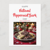 Nationale Pepermunt Bark Dag | 1 dec Briefkaart (Voorkant)