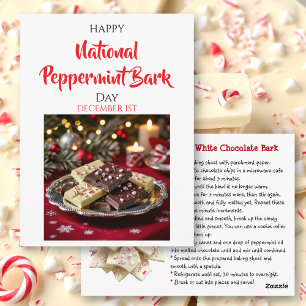 Nationale Pepermunt Bark Dag   1 dec Briefkaart