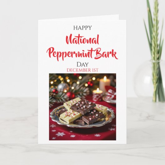 Nationale Pepermunt Bark Dag | 1 dec Kaart (Voorkant)