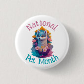 Nationale Pet-maand Ronde Button 3,2 Cm (Voorkant)