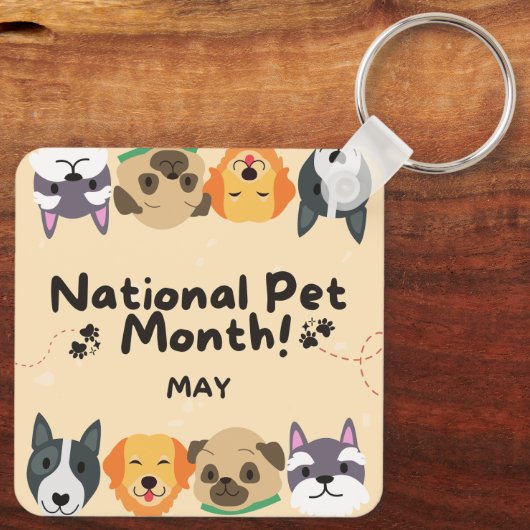 Nationale Pet-maand Sleutelhanger (Achterkant)