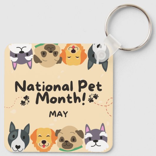 Nationale Pet-maand Sleutelhanger (Achterkant)