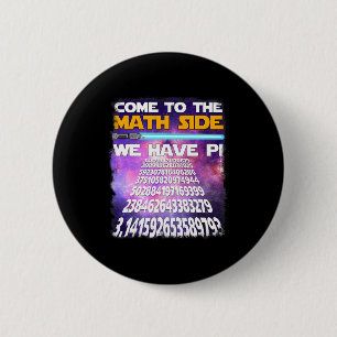 Nationale Pi Dag 14 maart 2025 Kom naar de Wiskund Ronde Button 5,7 Cm