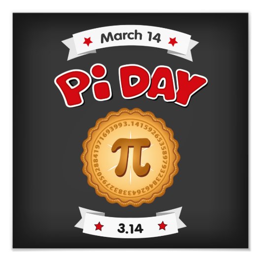 Nationale PI-dag, 14 maart, Foto Afdruk (Voorkant)