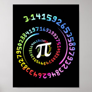 Nationale Pi Dag Shirt Wiskunde Leraar T Shirt Pi  Poster