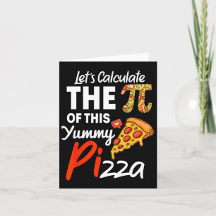 Nationale Pi Day Pizza Pun Funny Wiskunde Teacher Kaart